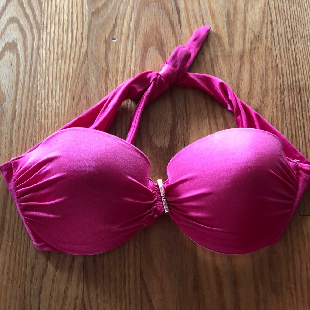 Pink push up bra bathing suit top